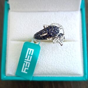 Effy seaside collection Dolphin sapphire diamond ring